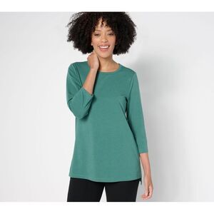 Gemsli Intimates Women's Top Sz 2XS (XXS) Denim & Co. Essentials Green A677993